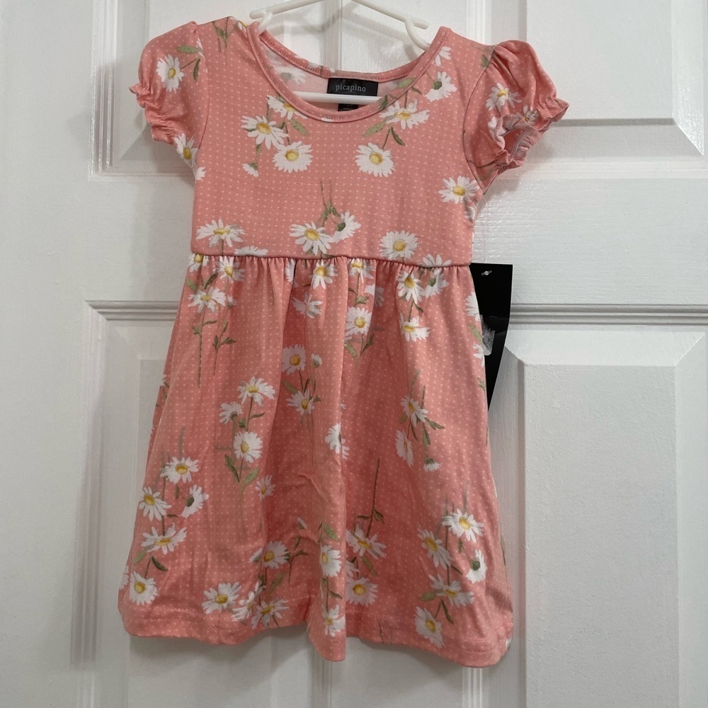 🎈🎈🎈Picapino Girls Floral Dress Size 12 Month NWT